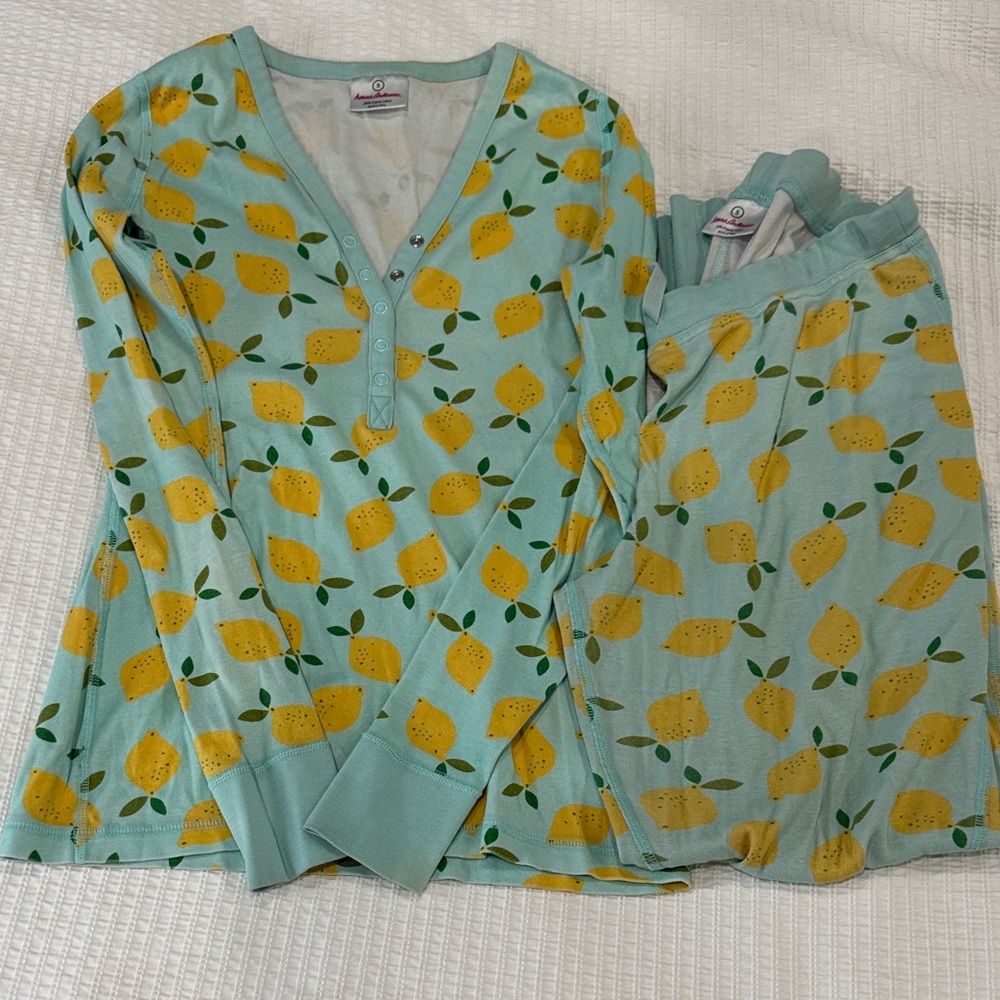 Hanna Andersson Lemon Print Pajama Set